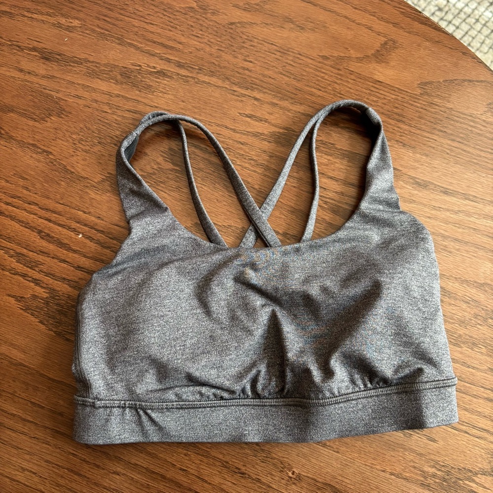 Lululemon Gray Energy Bra in Size 4